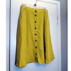 Mustard Yellow Midi Skirt